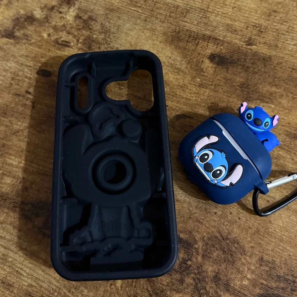 Stitch Iphone 17 pro case& Airpods 4 case